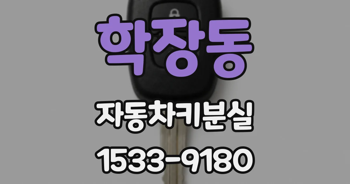 학장동 자동차키분실