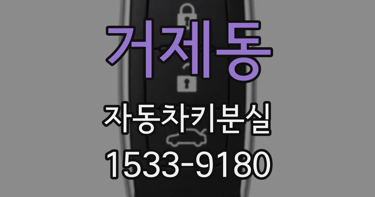 거제동 자동차키분실