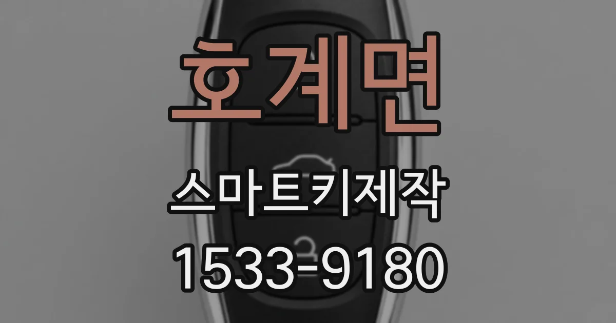호계면 스마트키제작