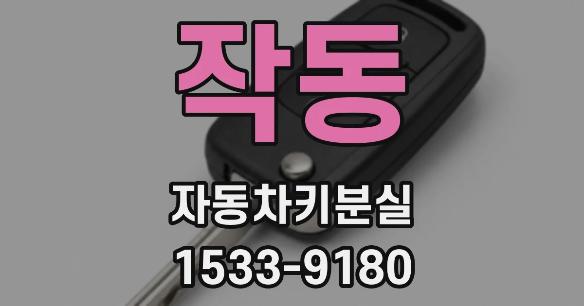 작동 자동차키분실