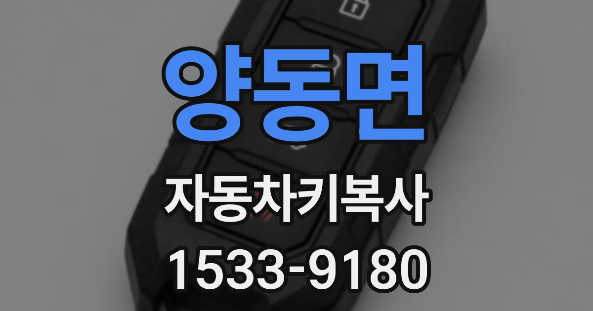 양동면 자동차키복사
