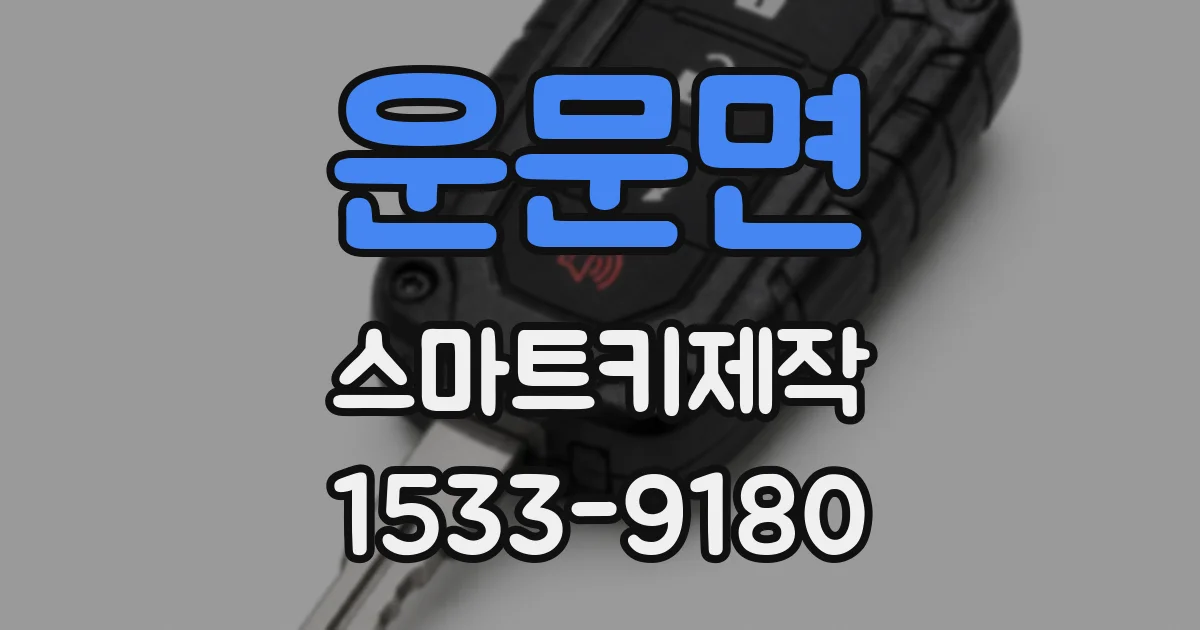 운문면 스마트키제작