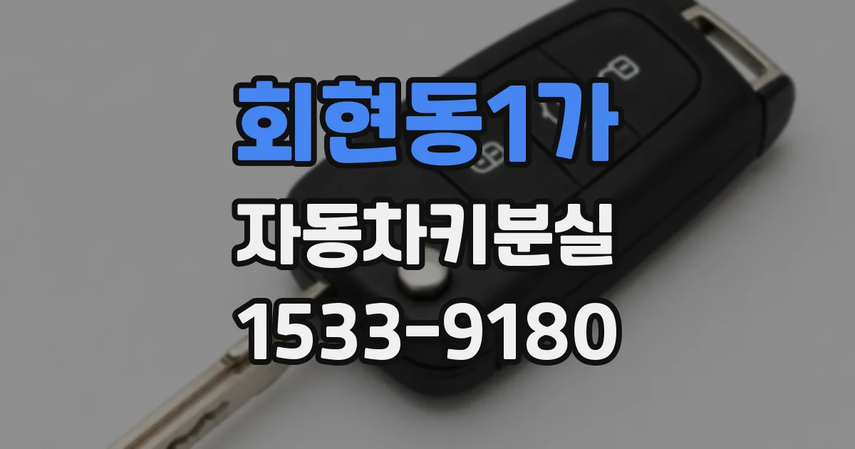 회현동1가 자동차키분실