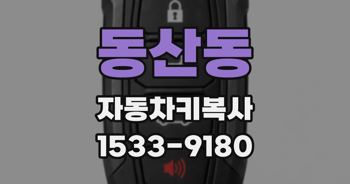 동산동 자동차키복사