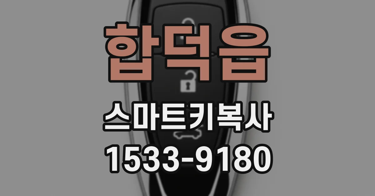 합덕읍 스마트키복사