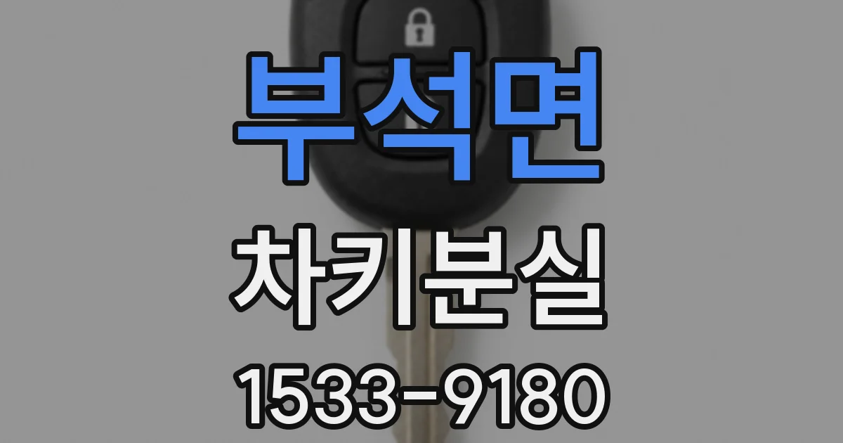 부석면 차키분실