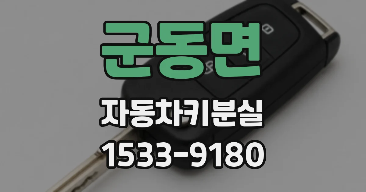 군동면 자동차키분실