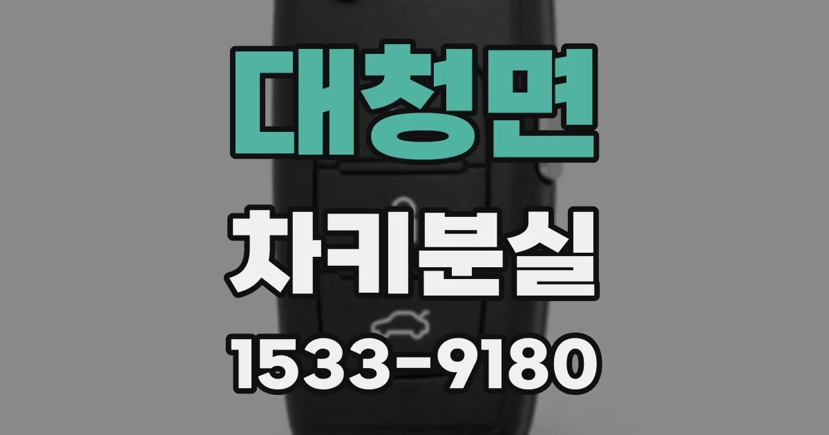 대청면 차키분실