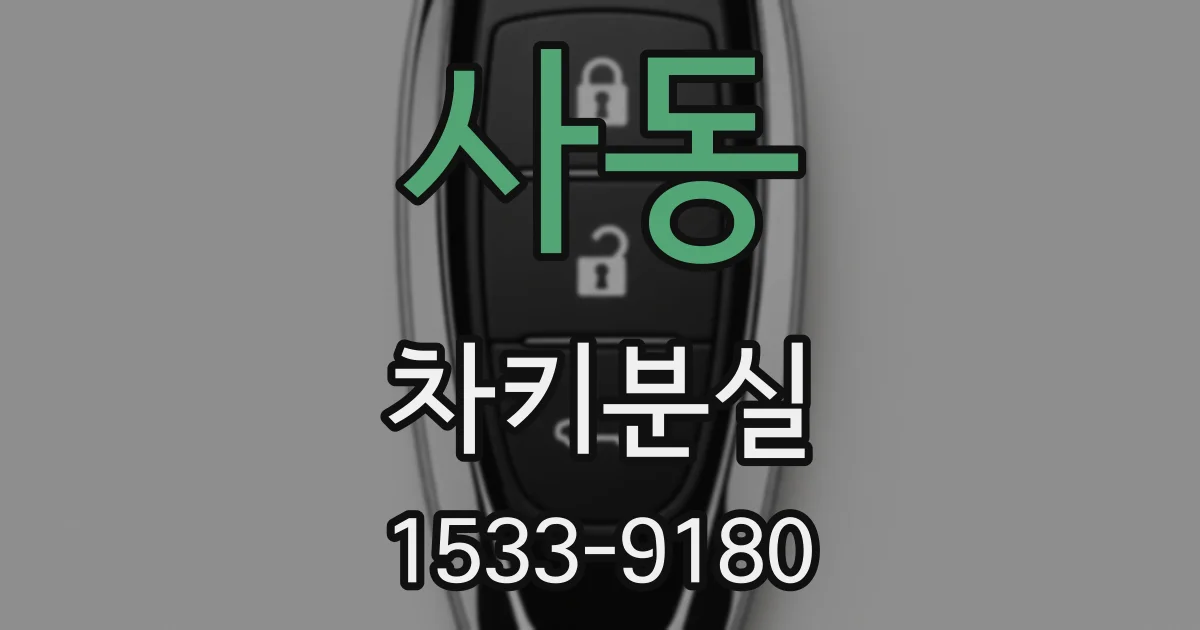 사동 차키분실