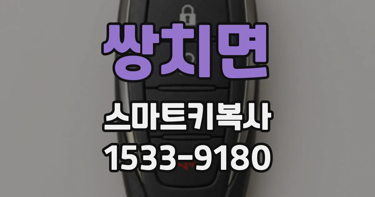 쌍치면 스마트키복사