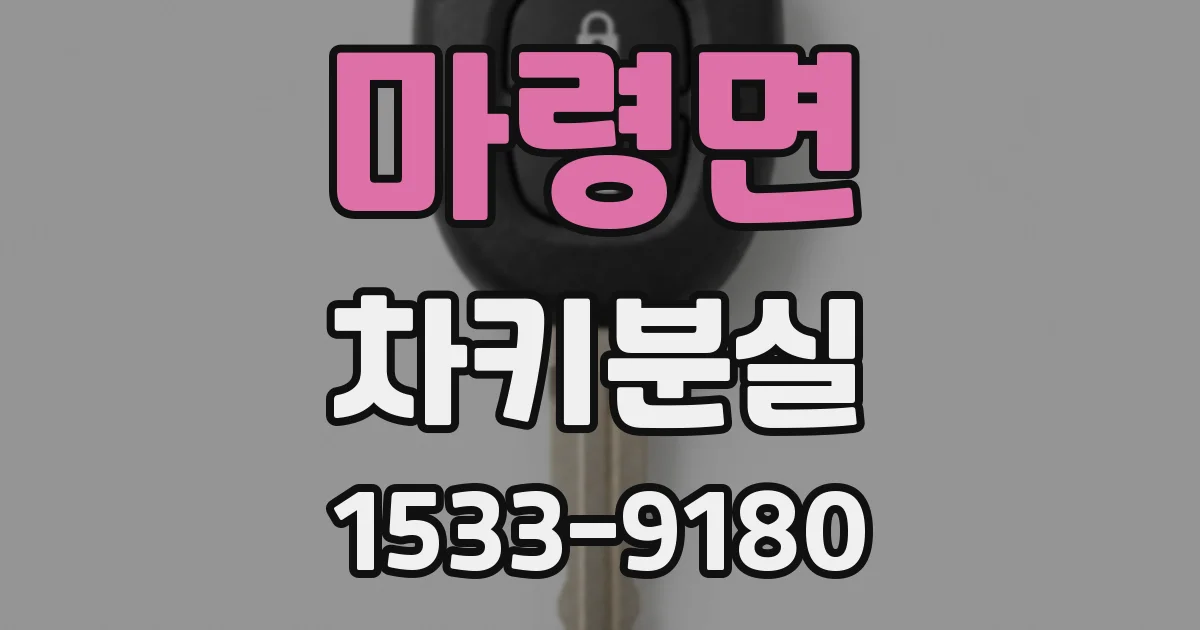 마령면 차키분실