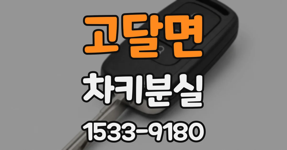 고달면 차키분실