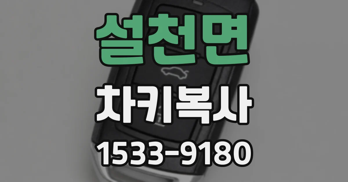 설천면 차키복사