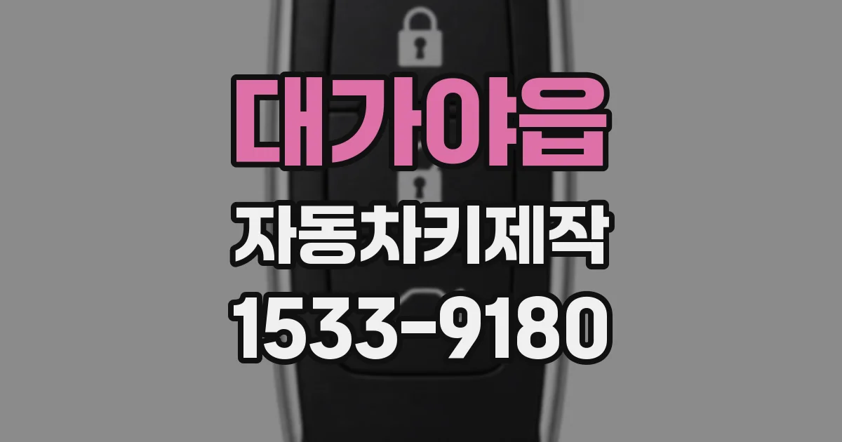 대가야읍 자동차키제작