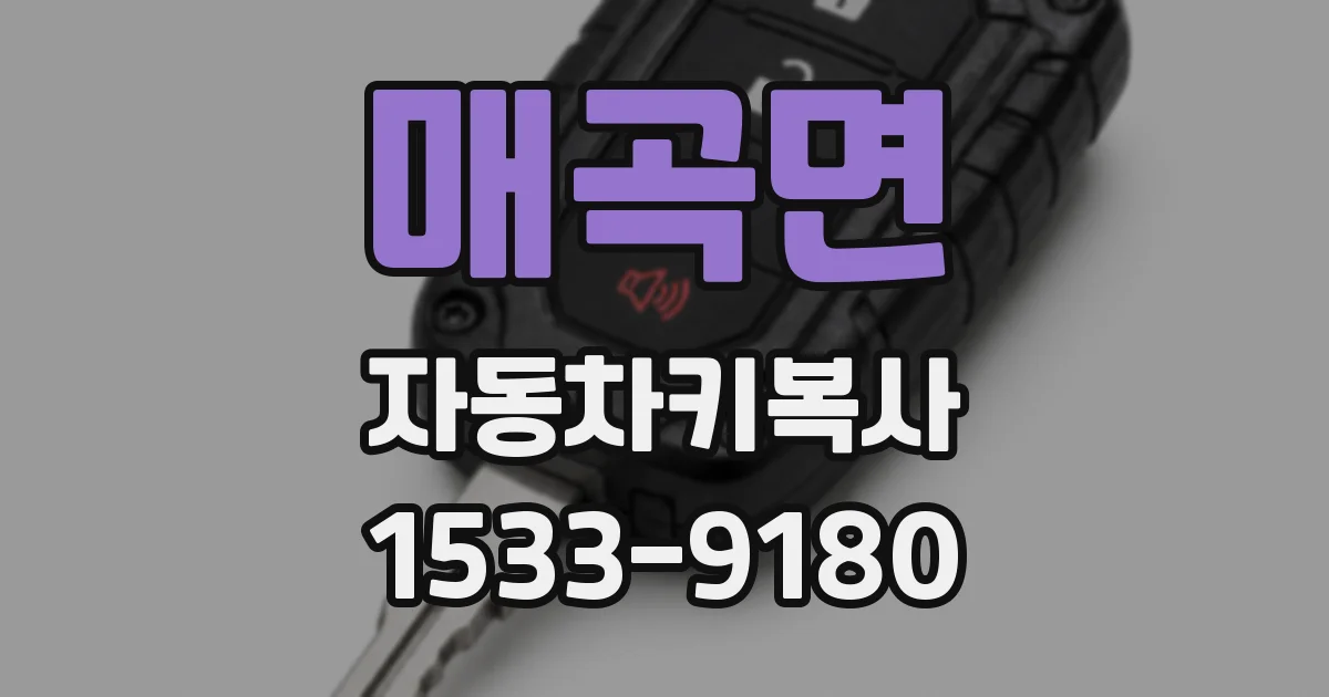 매곡면 자동차키복사