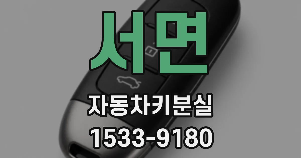 서면 자동차키분실