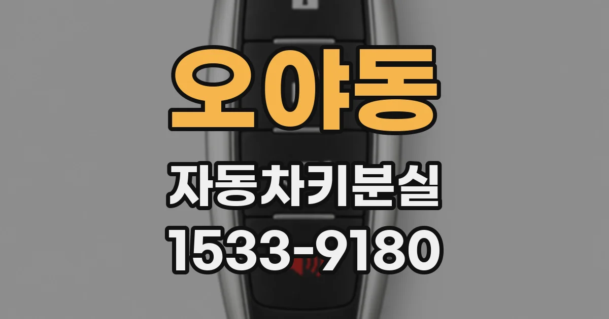 오야동 자동차키분실