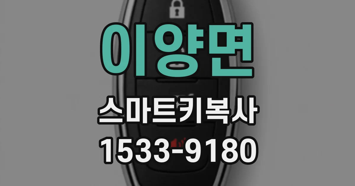 이양면 스마트키복사