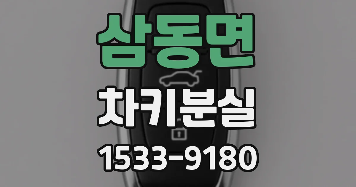 삼동면 차키분실