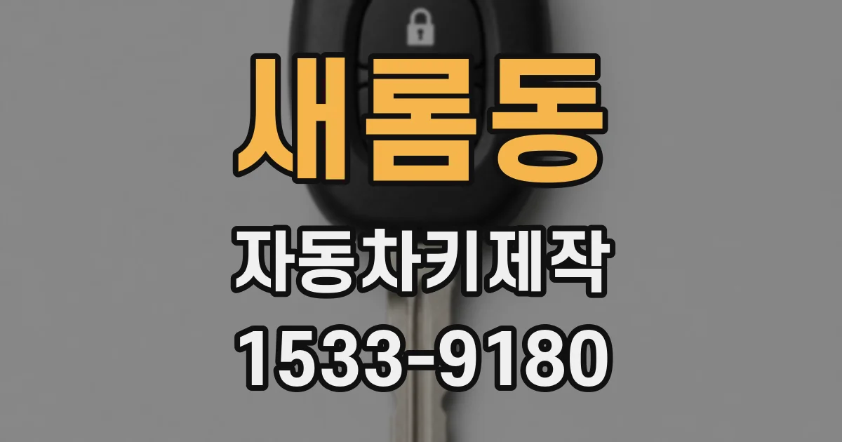 새롬동 자동차키제작