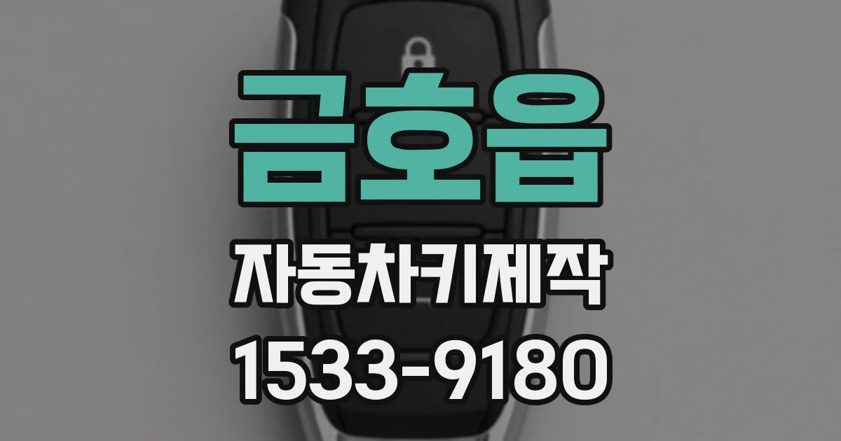 금호읍 자동차키제작