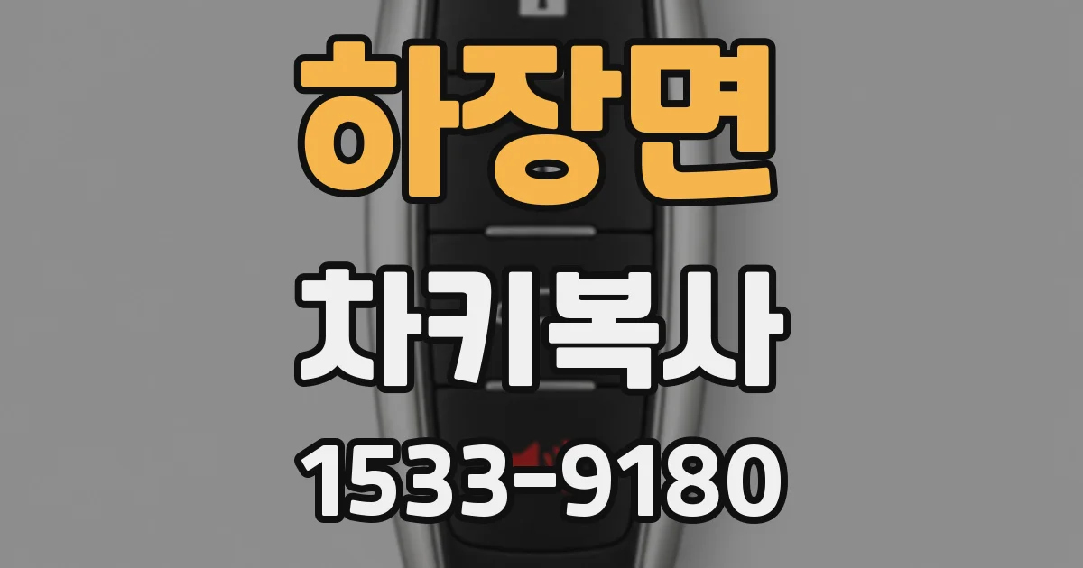 하장면 차키복사