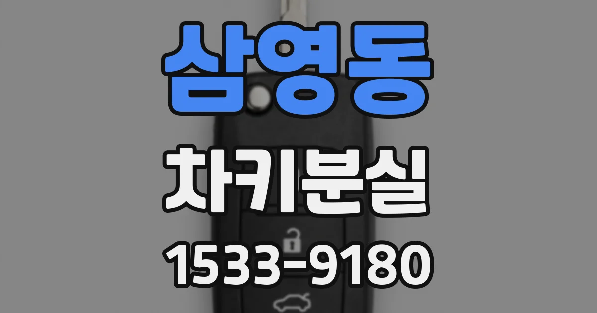삼영동 차키분실