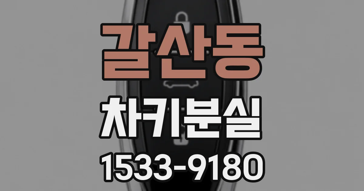 갈산동 차키분실