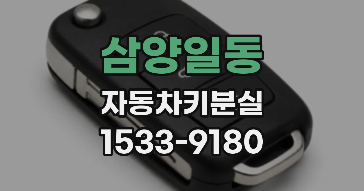 삼양일동 자동차키분실