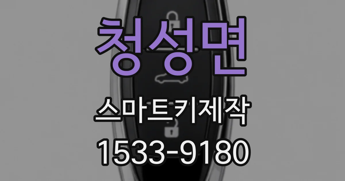 청성면 스마트키제작