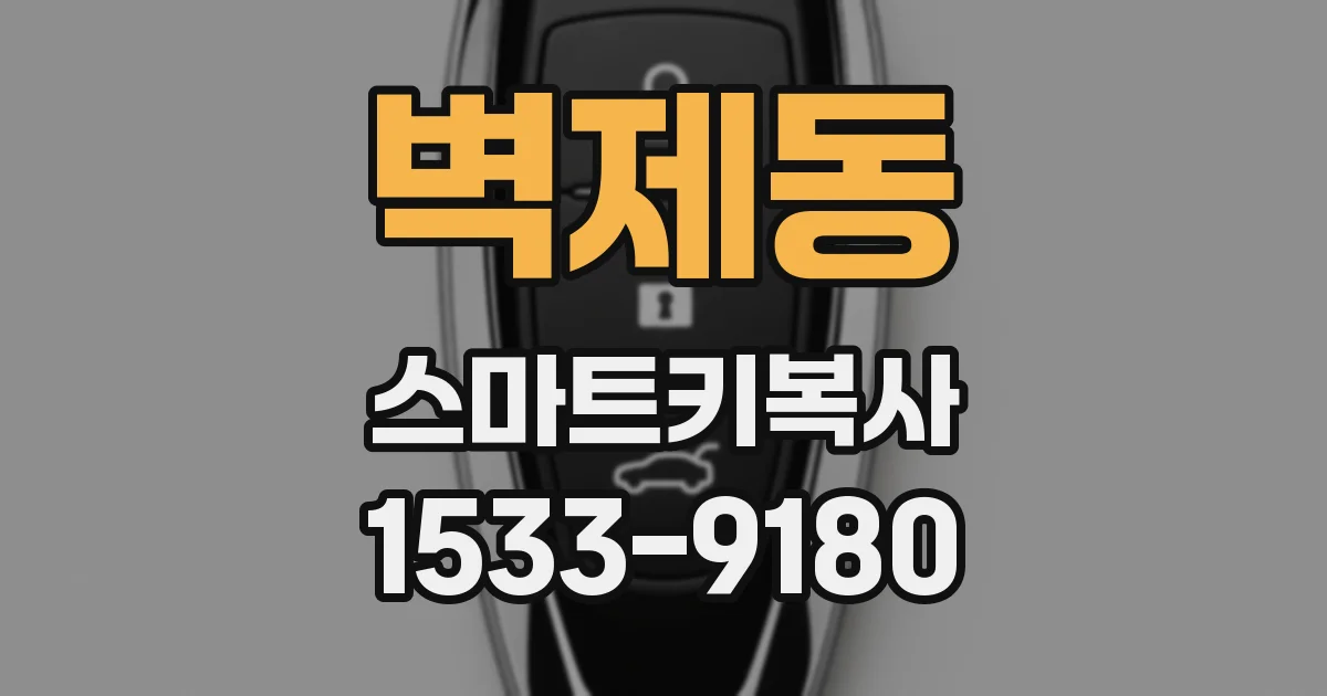 벽제동 스마트키복사