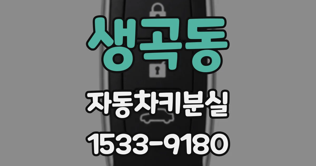 생곡동 자동차키분실