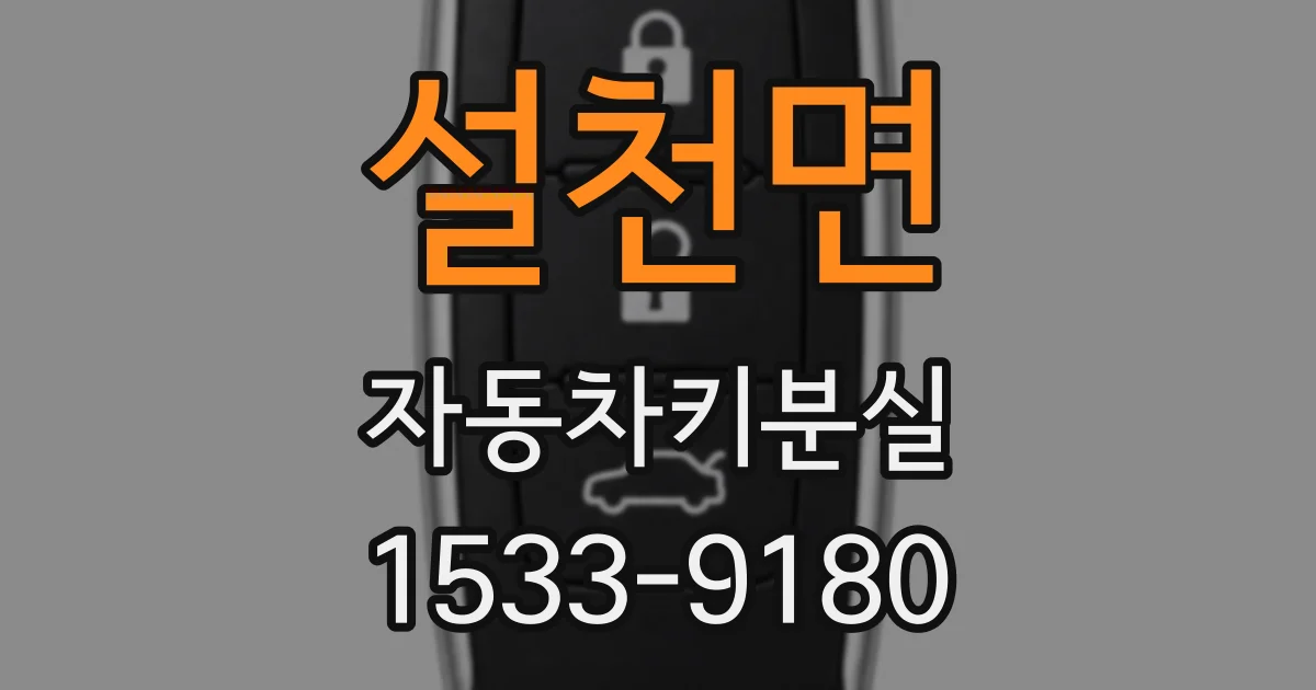 설천면 자동차키분실