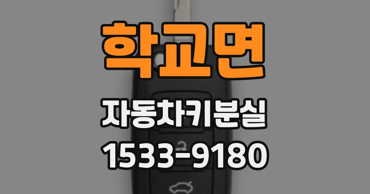 학교면 자동차키분실