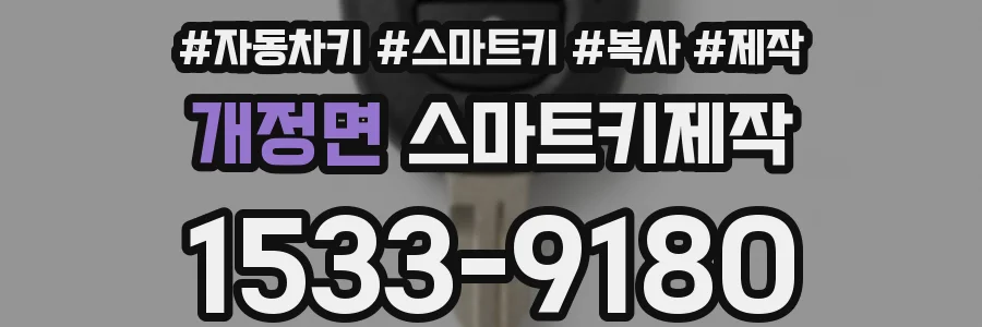 개정면 스마트키제작