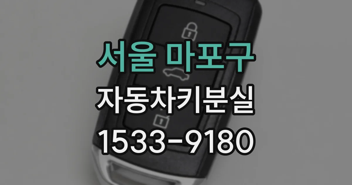 서울 마포구 자동차키분실