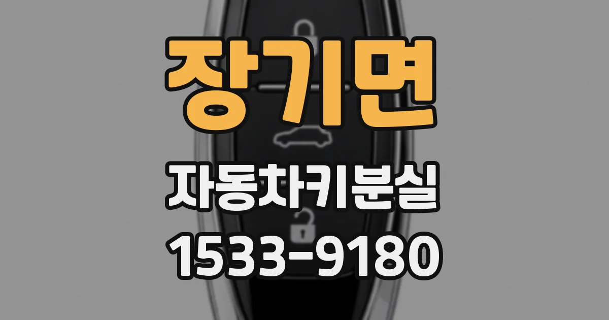장기면 자동차키분실