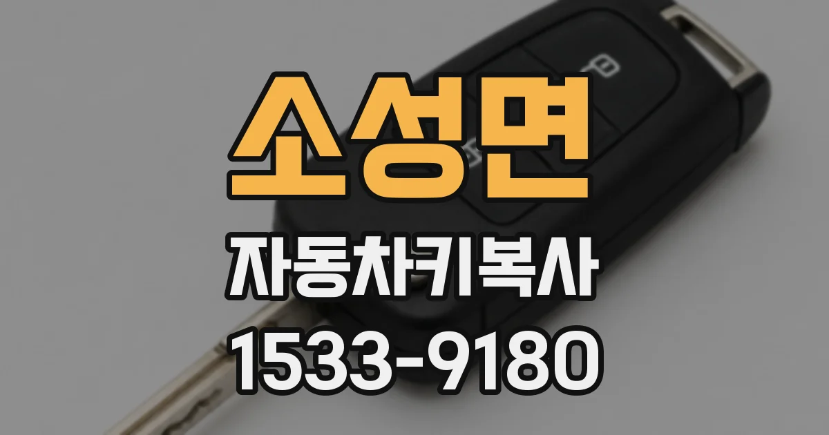 소성면 자동차키복사