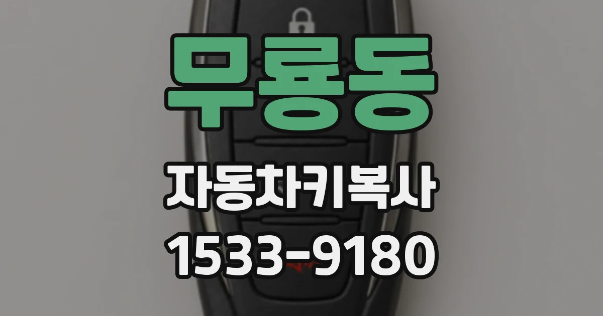 무룡동 자동차키복사