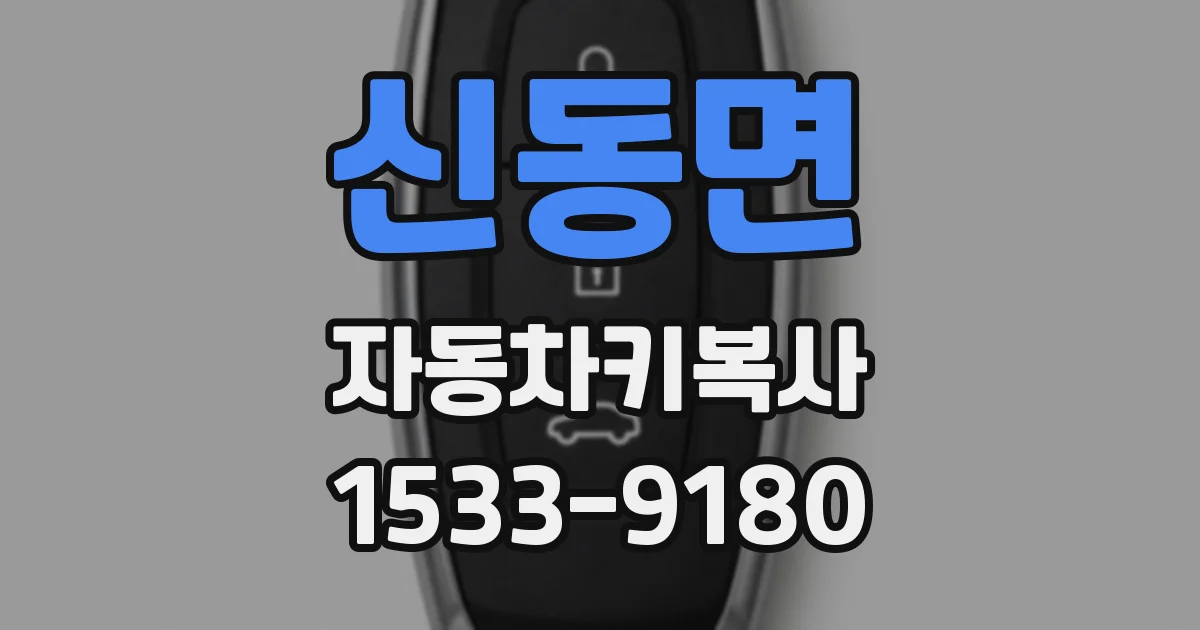 신동면 자동차키복사