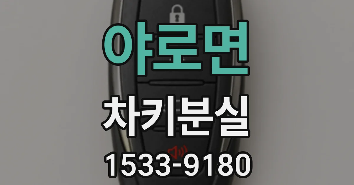 야로면 차키분실