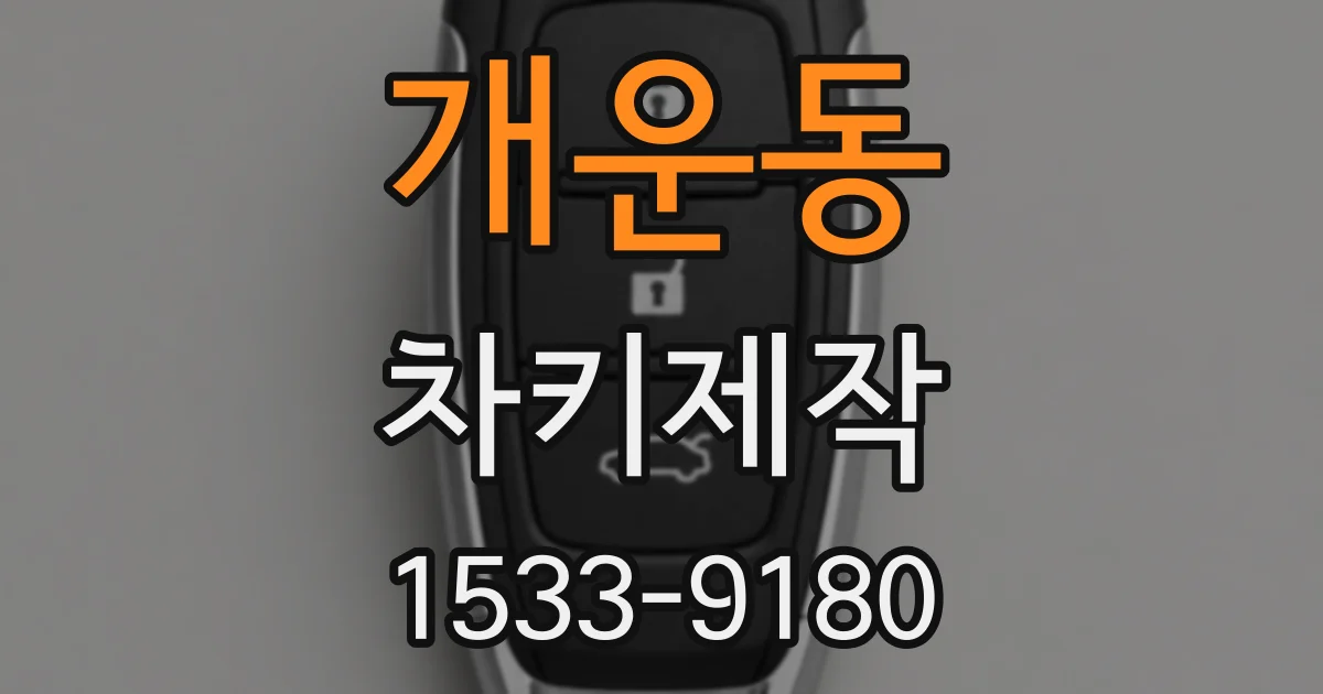 개운동 차키제작