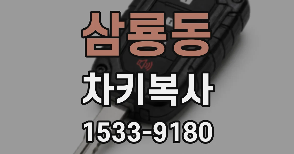 삼룡동 차키복사