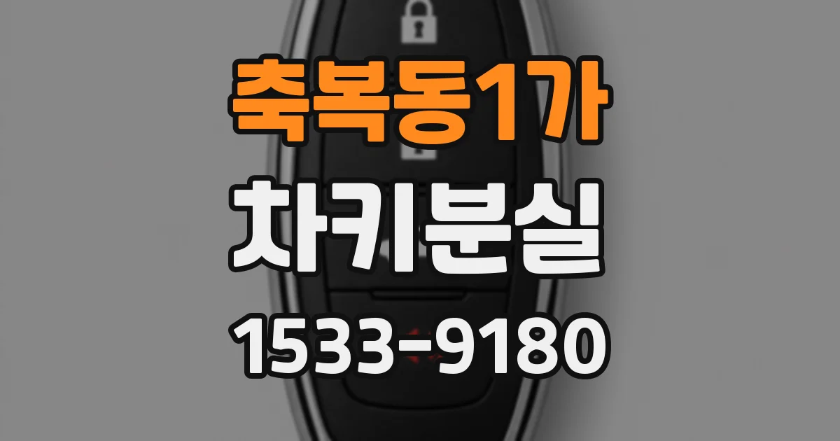 축복동1가 차키분실