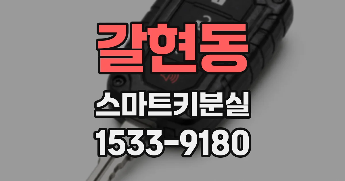 갈현동 스마트키분실
