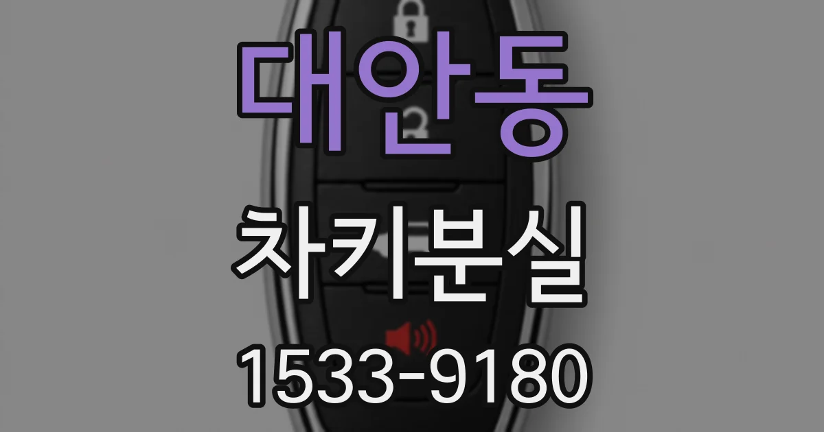대안동 차키분실