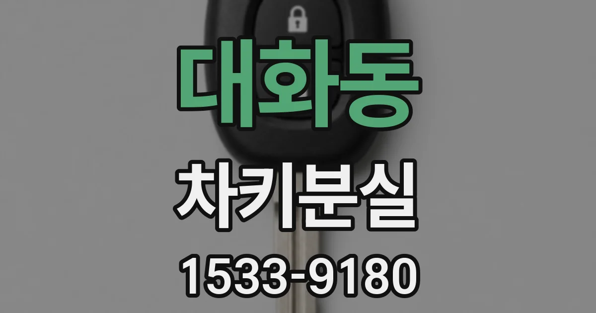 대화동 차키분실