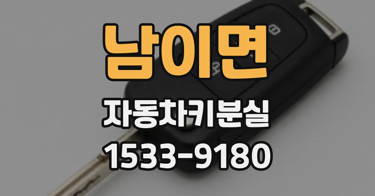 남이면 자동차키분실