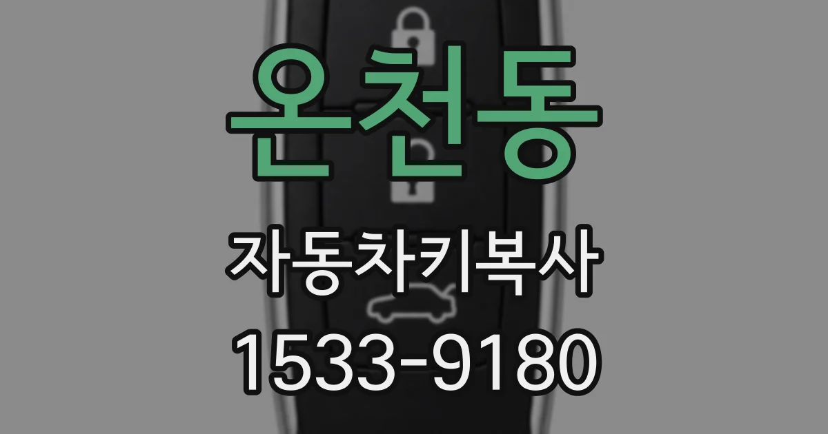 온천동 자동차키복사