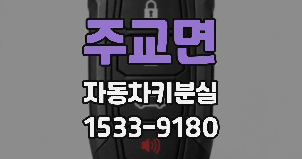 주교면 자동차키분실